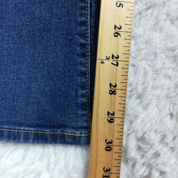 Old Navy Womens Jeans Diva Boot Cut Blue Denim Medium Wash Whiskering 14 - Picture 5 of 11